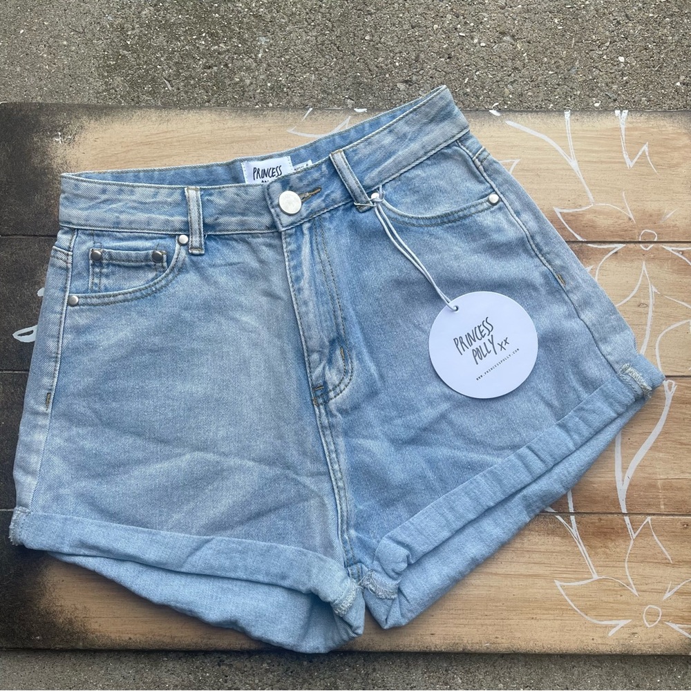 New Princess Polly Jean Shorts Size 2